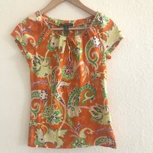 Ralph Lauren Multi Color Floral Paisley Print S